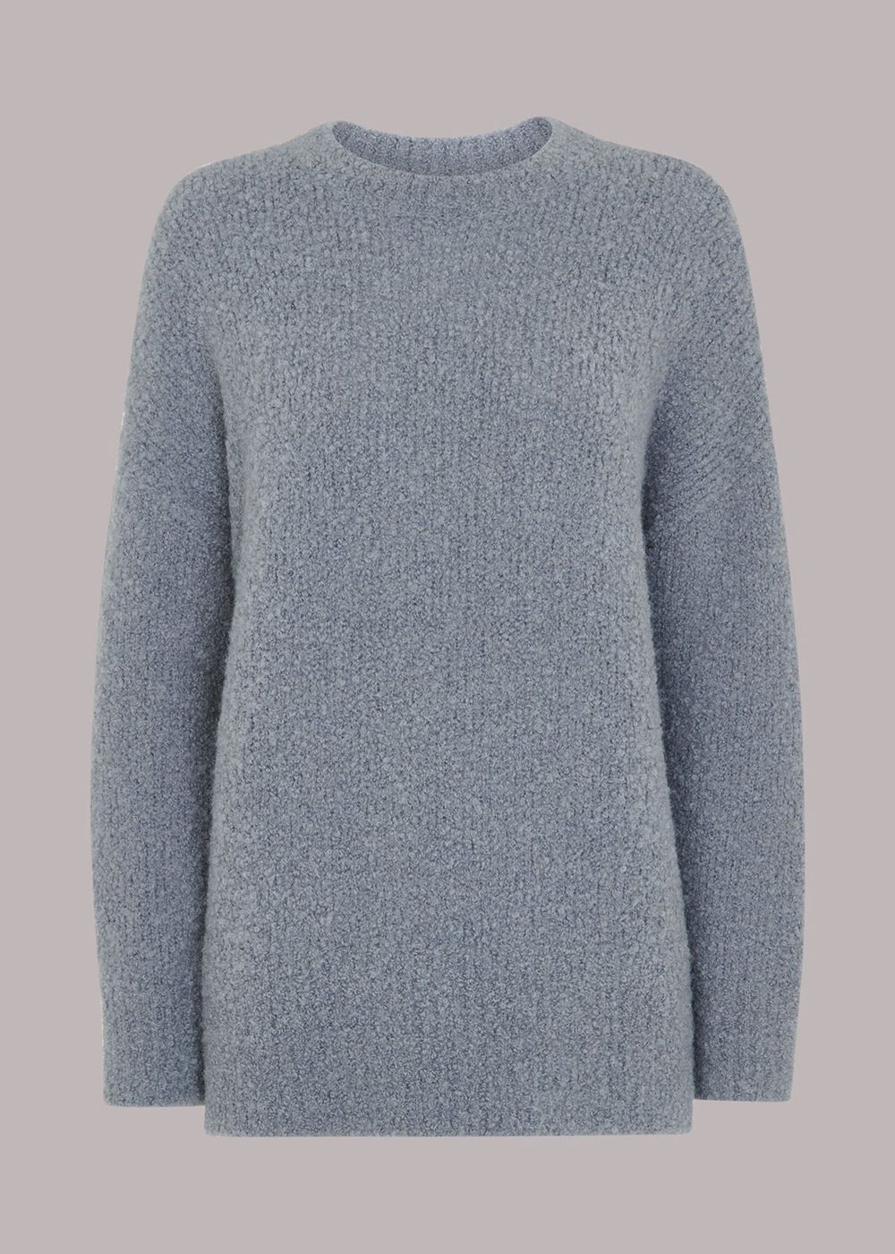 Whistles Relaxed Boucle Sweater Grey | US-93750POVE