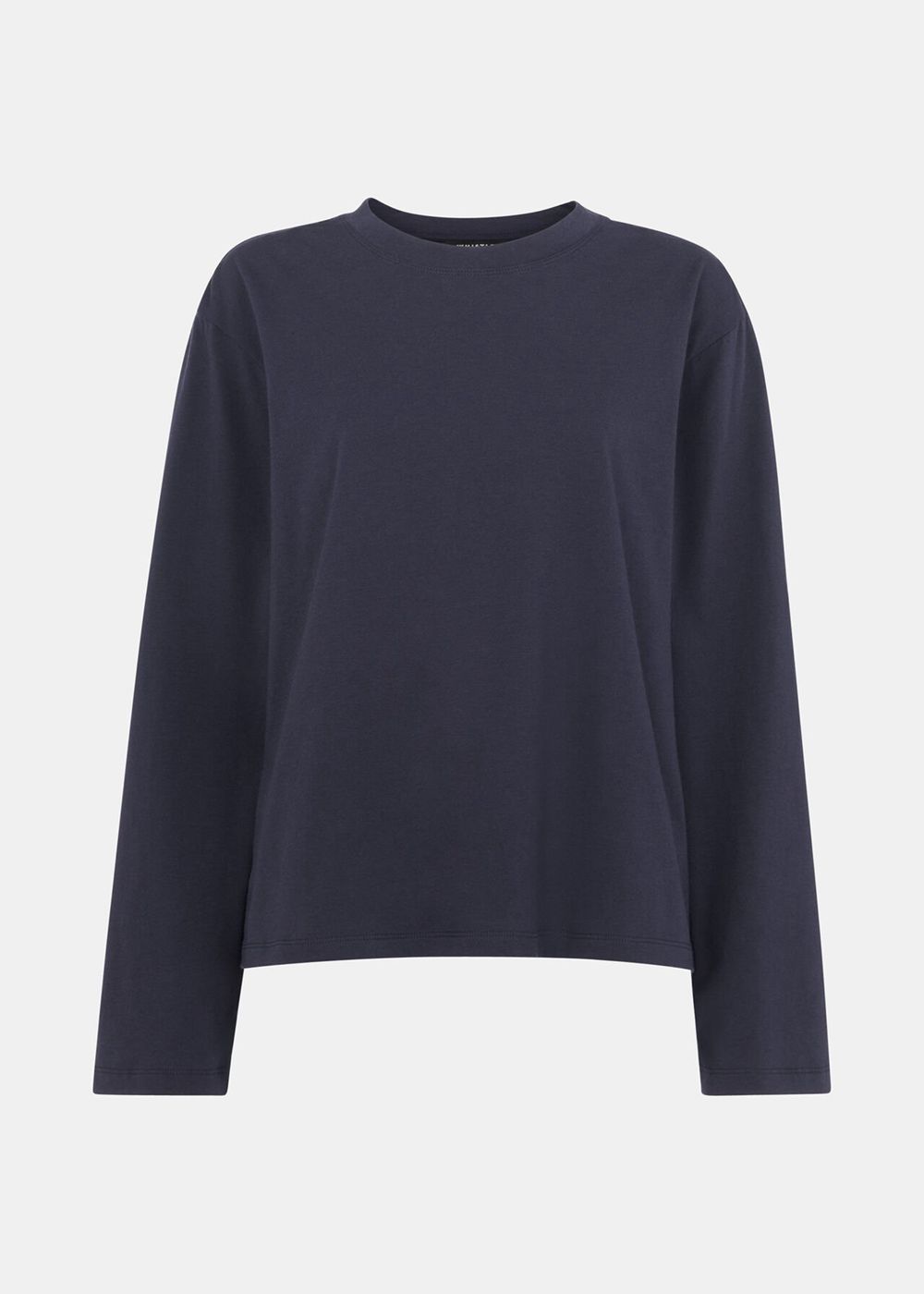 Whistles Relaxed Long Sleeve T-Shirt Navy | US-59146FTIK