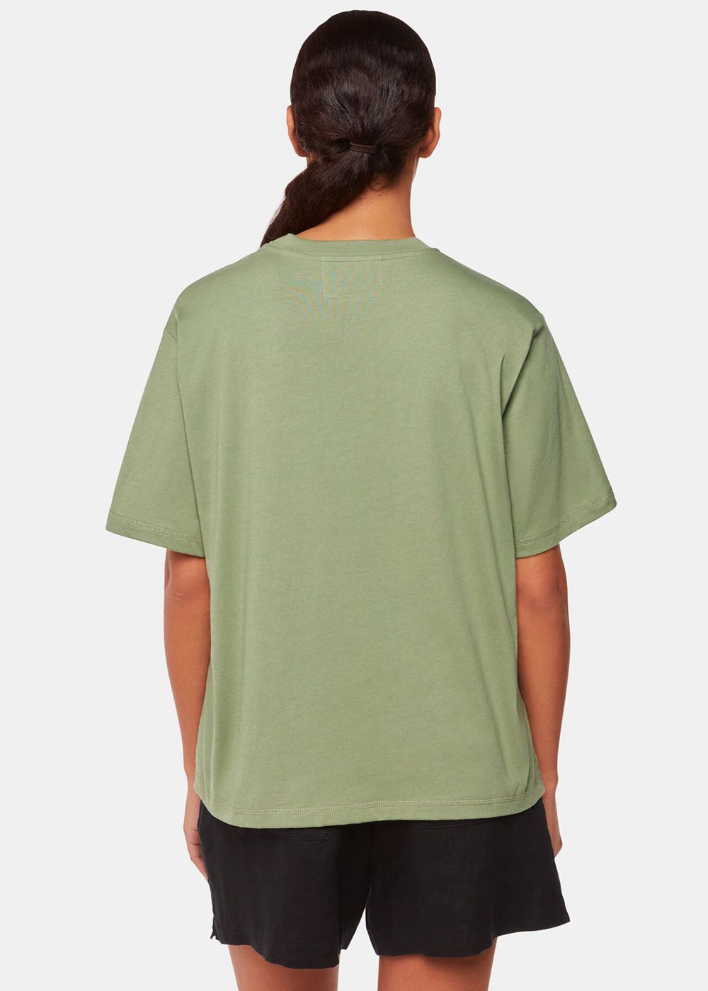 Whistles Relaxed T-Shirt Khaki | US-01657SXVG