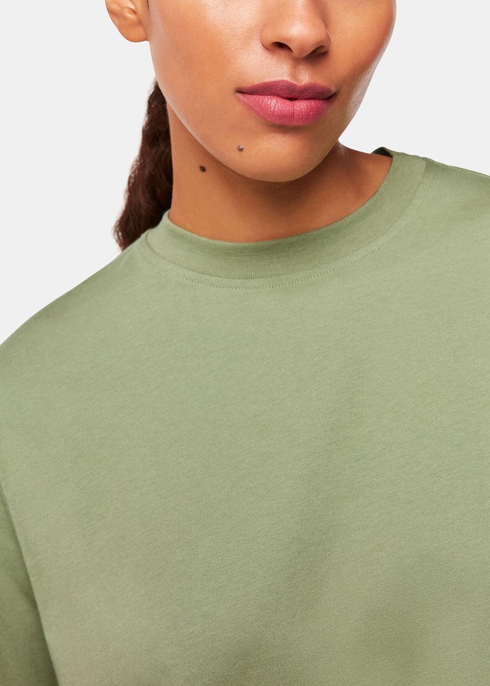 Whistles Relaxed T-Shirt Khaki | US-01657SXVG