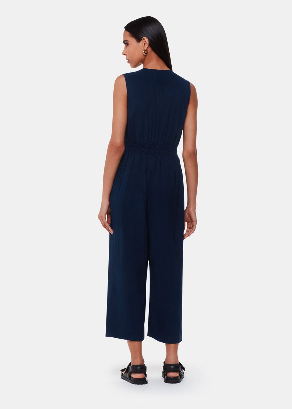 Whistles Remmie Jumpsuit Navy | US-59643MUSH