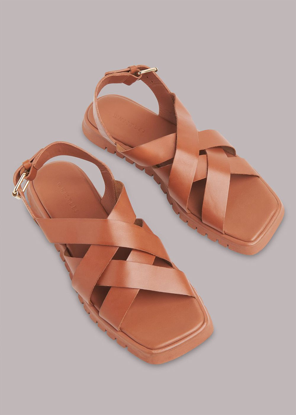 Whistles Ren Woven Sandals Brown | US-76309GFMO