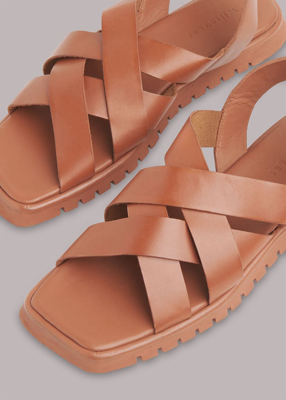 Whistles Ren Woven Sandals Brown | US-76309GFMO