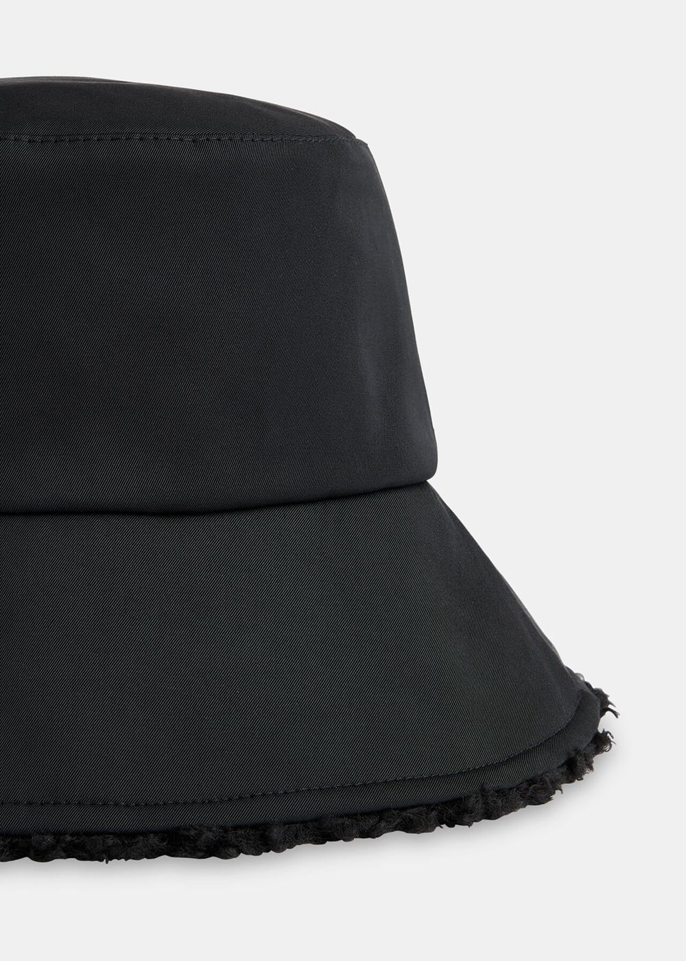 Whistles Reversible Borg Bucket Hats Black | US-65094UAYK