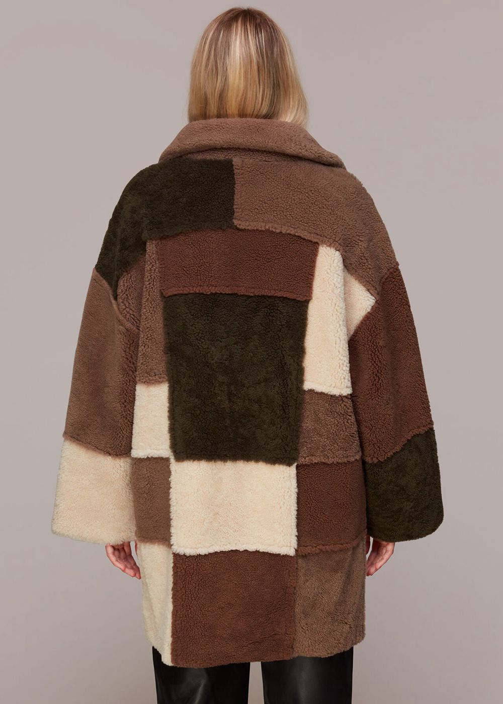 Whistles Reversible Patchwork Coat Brown / Multicolor | US-93087NQXE