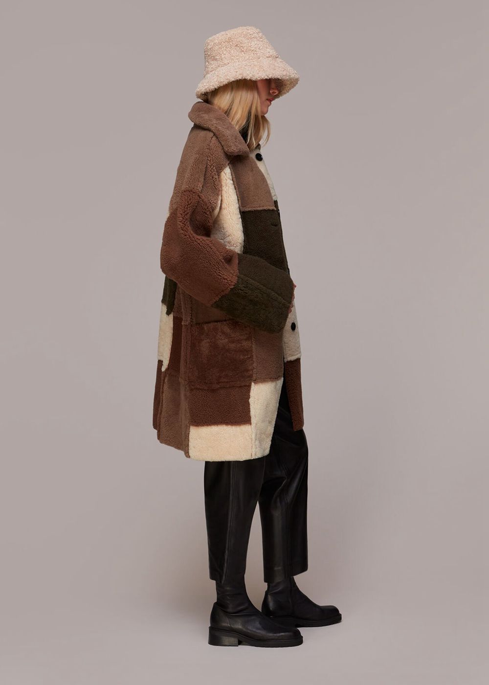 Whistles Reversible Patchwork Coat Brown / Multicolor | US-93087NQXE