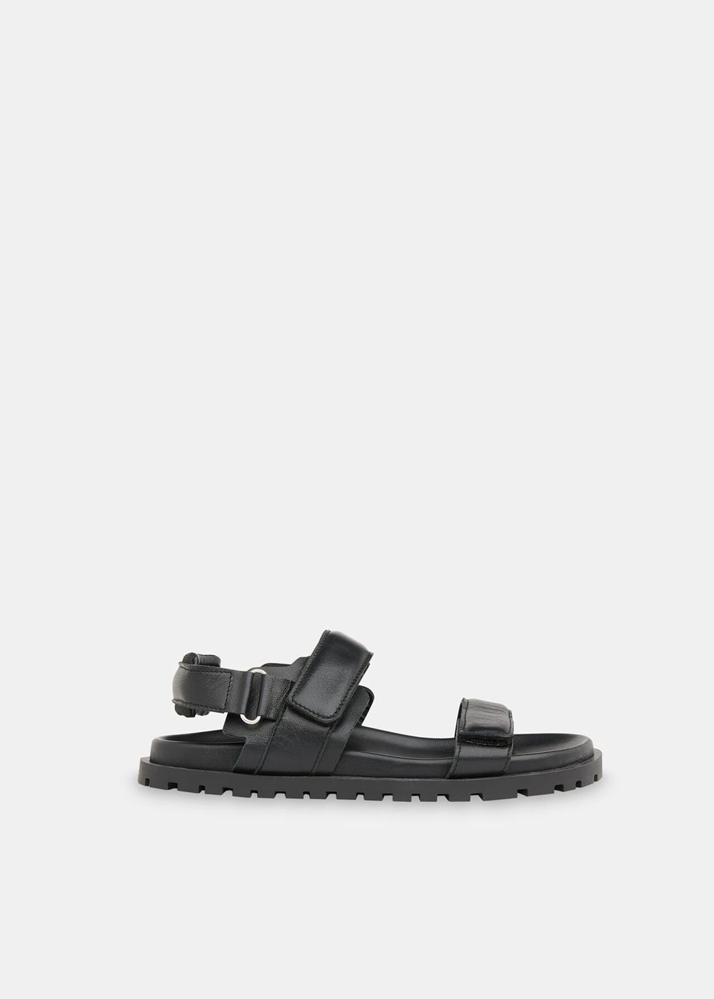 Whistles Ria Sporty Velcro Sandals Black | US-87103NAIL