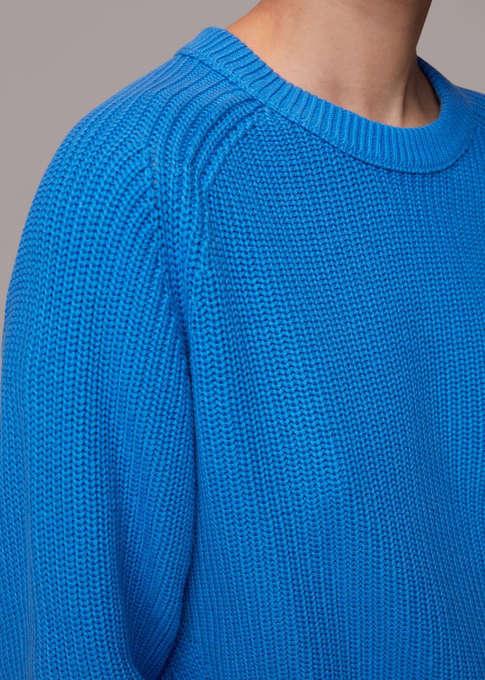 Whistles Rib Crew Neck Jumpers Blue | US-91372XUEP