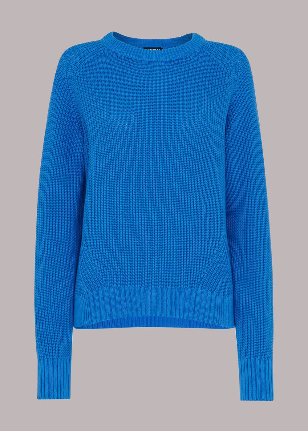 Whistles Rib Crew Neck Jumpers Blue | US-91372XUEP