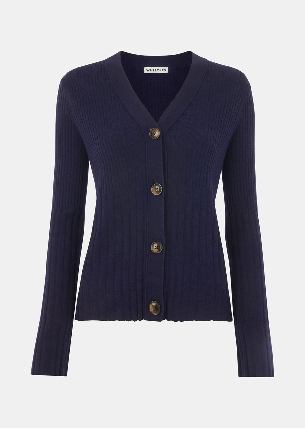 Whistles Ribbed Cardigan Navy | US-67294FGEK