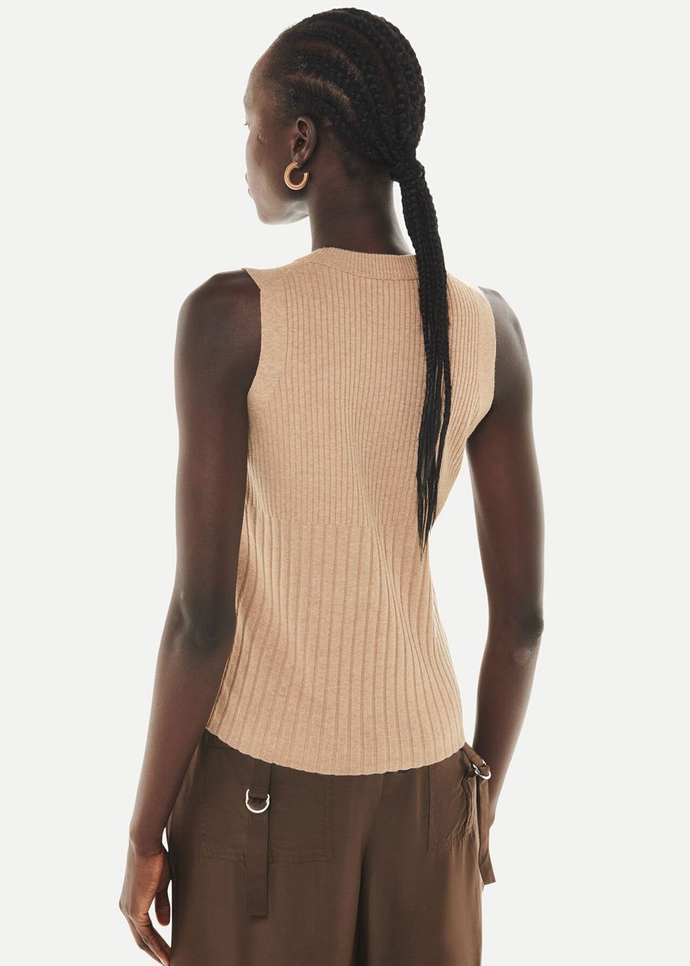 Whistles Ribbed Knitwear Brown | US-17246UORF