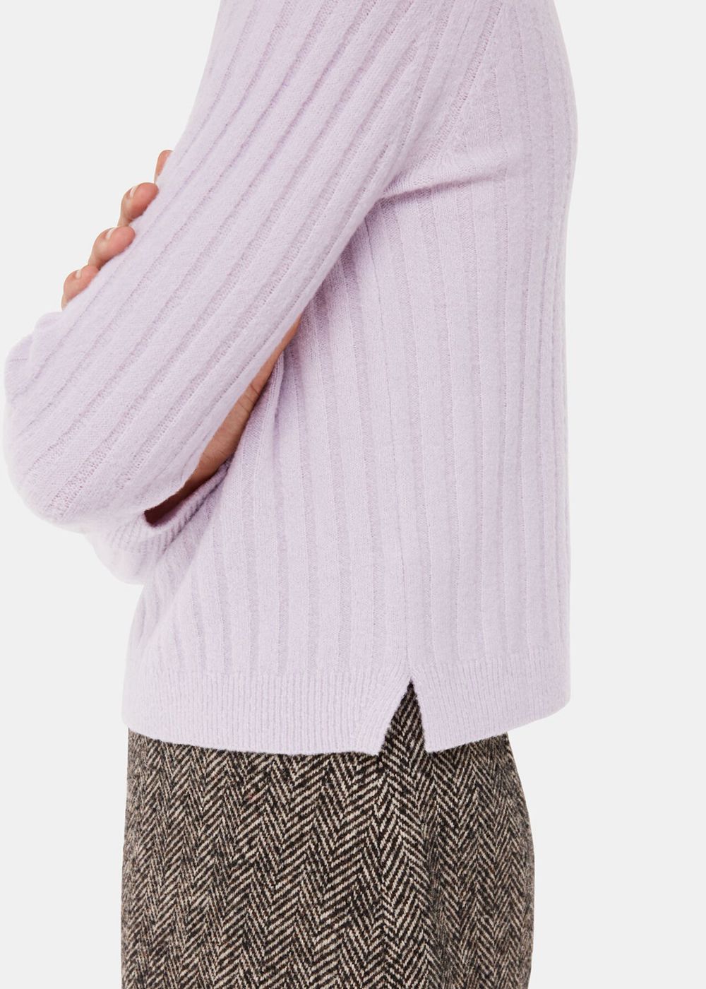 Whistles Ribbed Sponge Knitwear Purple | US-10635WAKP