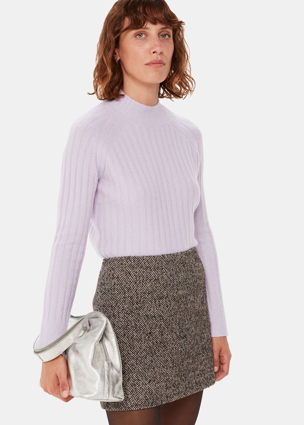 Whistles Ribbed Sponge Knitwear Purple | US-10635WAKP