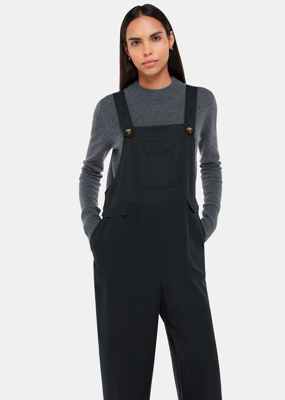 Whistles Riley Jumpsuit Black | US-84123RTJU