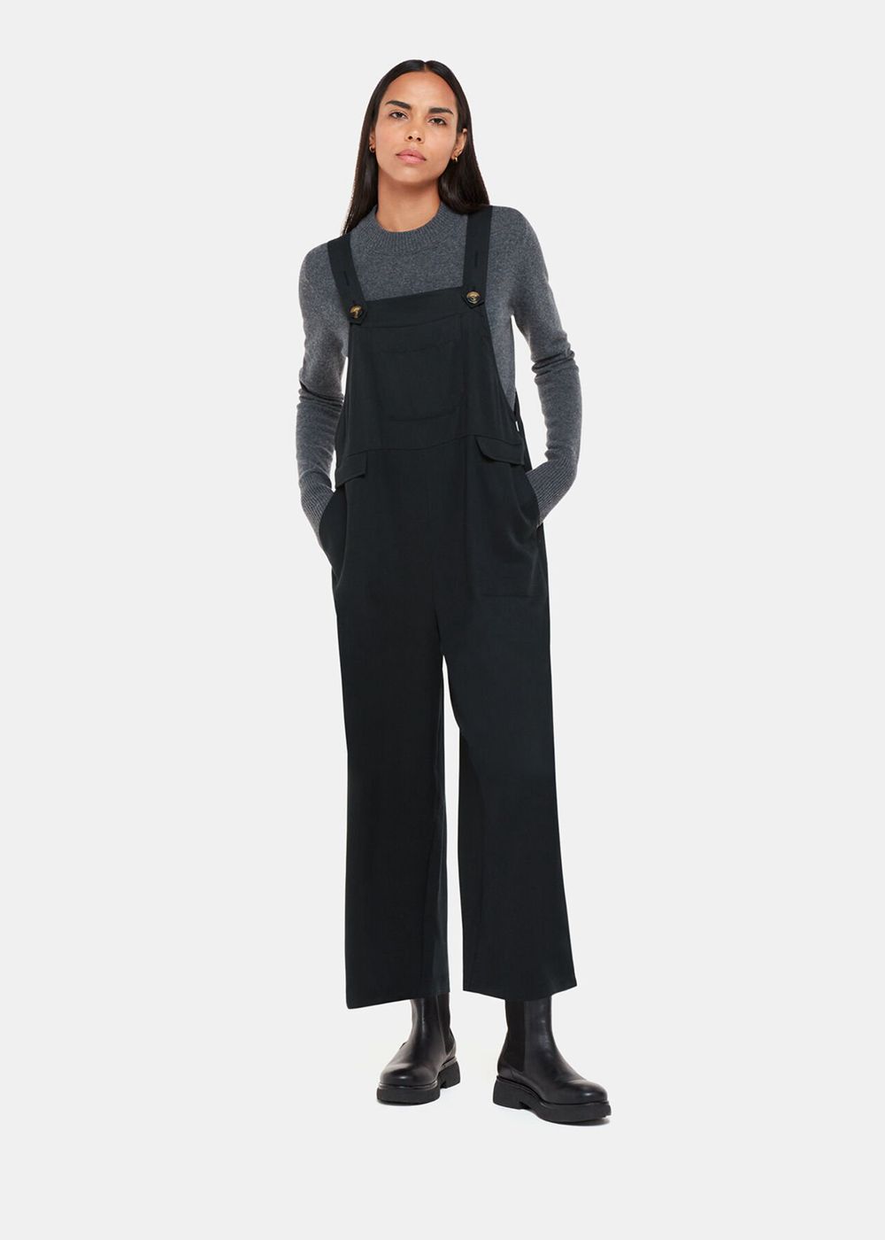 Whistles Riley Jumpsuit Black | US-84123RTJU