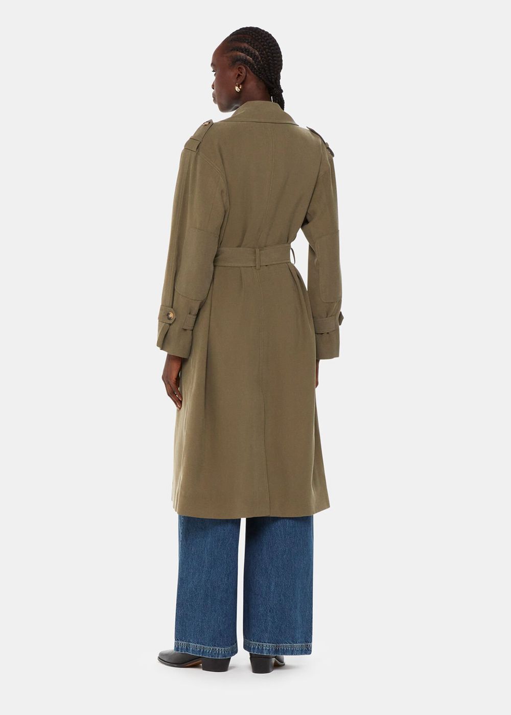 Whistles Riley Trench Coat Khaki | US-48276YZQS