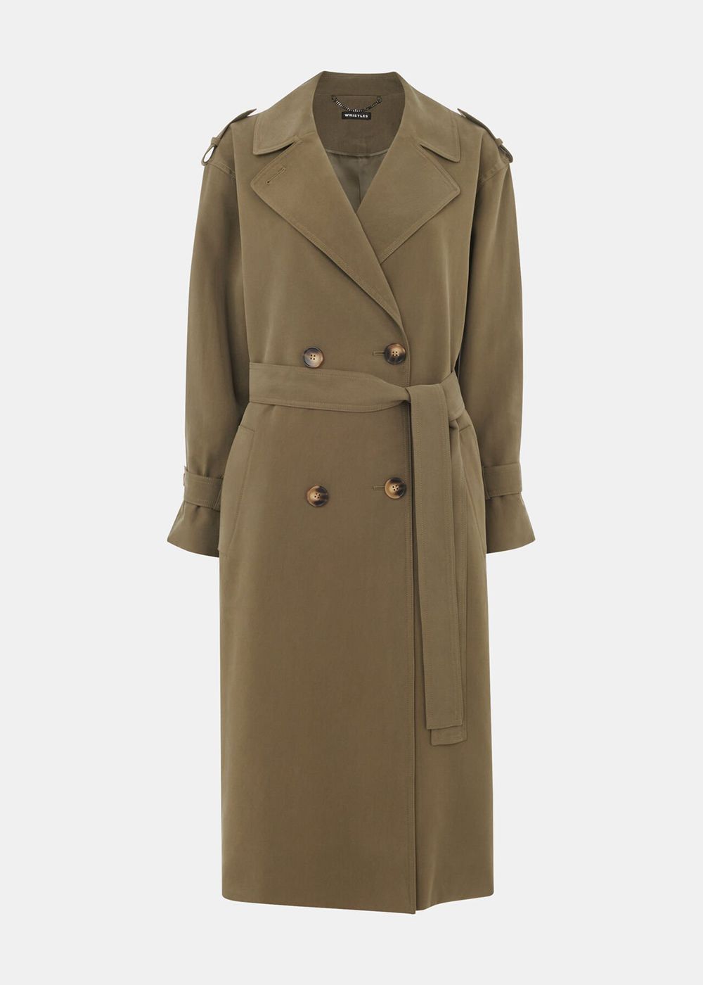 Whistles Riley Trench Coat Khaki | US-48276YZQS