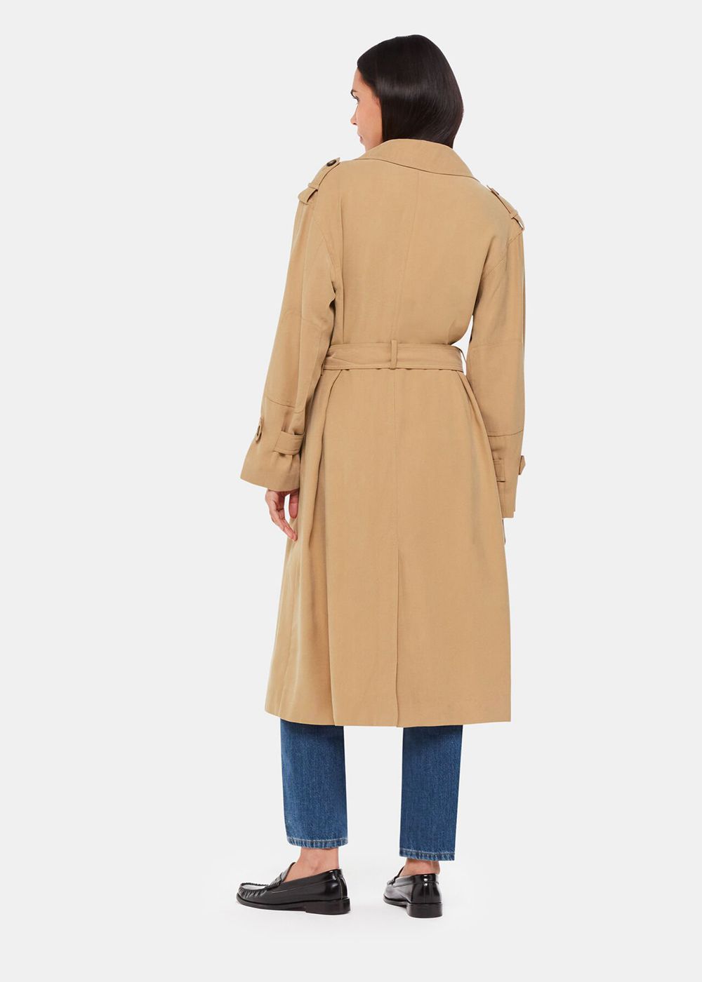 Whistles Riley Trench Coat Neutral | US-83720PASQ