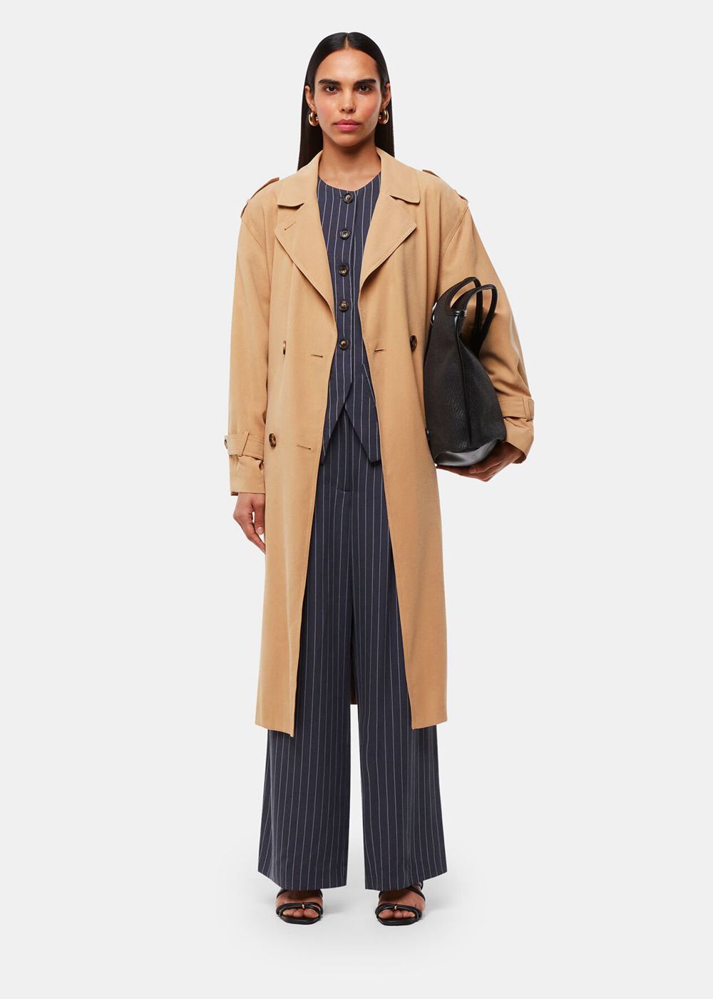 Whistles Riley Trench Coat Neutral | US-83720PASQ