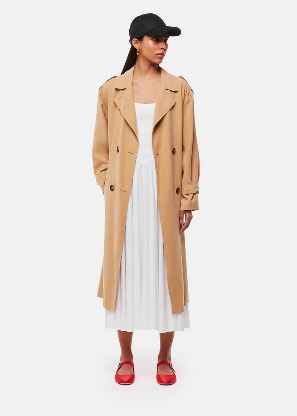 Whistles Riley Trench Coat Neutral | US-83720PASQ