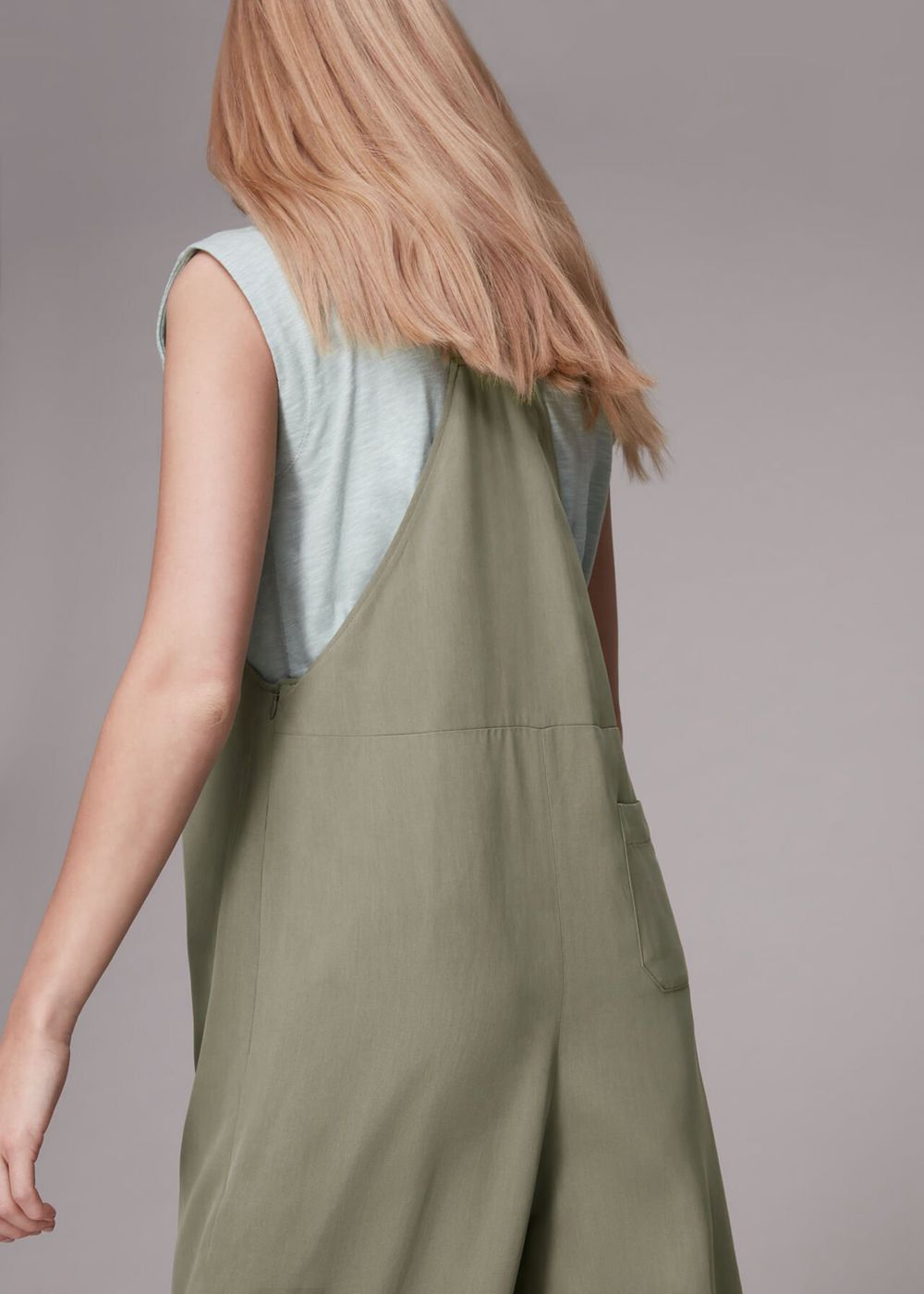 Whistles Rita Jumpsuit Khaki | US-07628OFIM