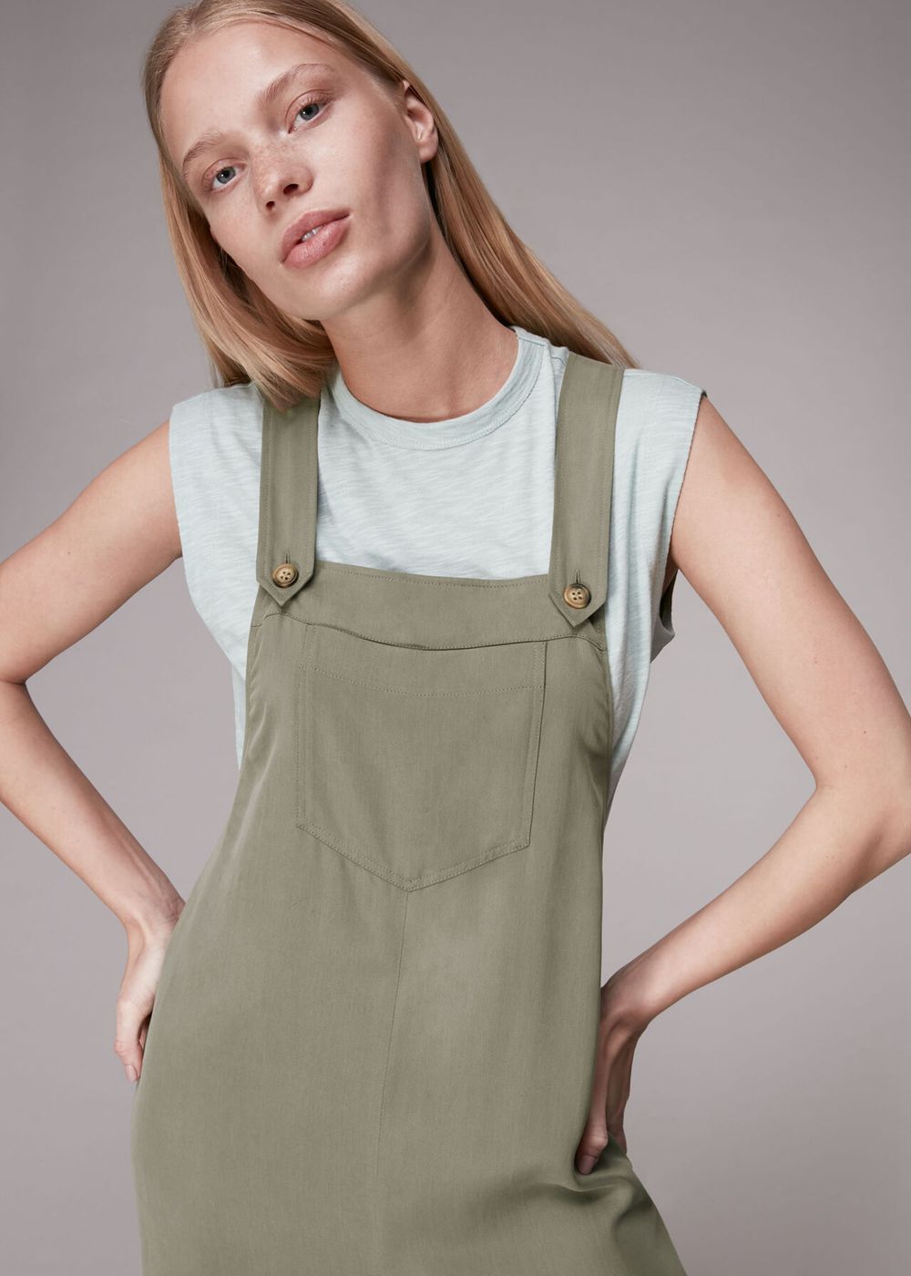 Whistles Rita Jumpsuit Khaki | US-07628OFIM