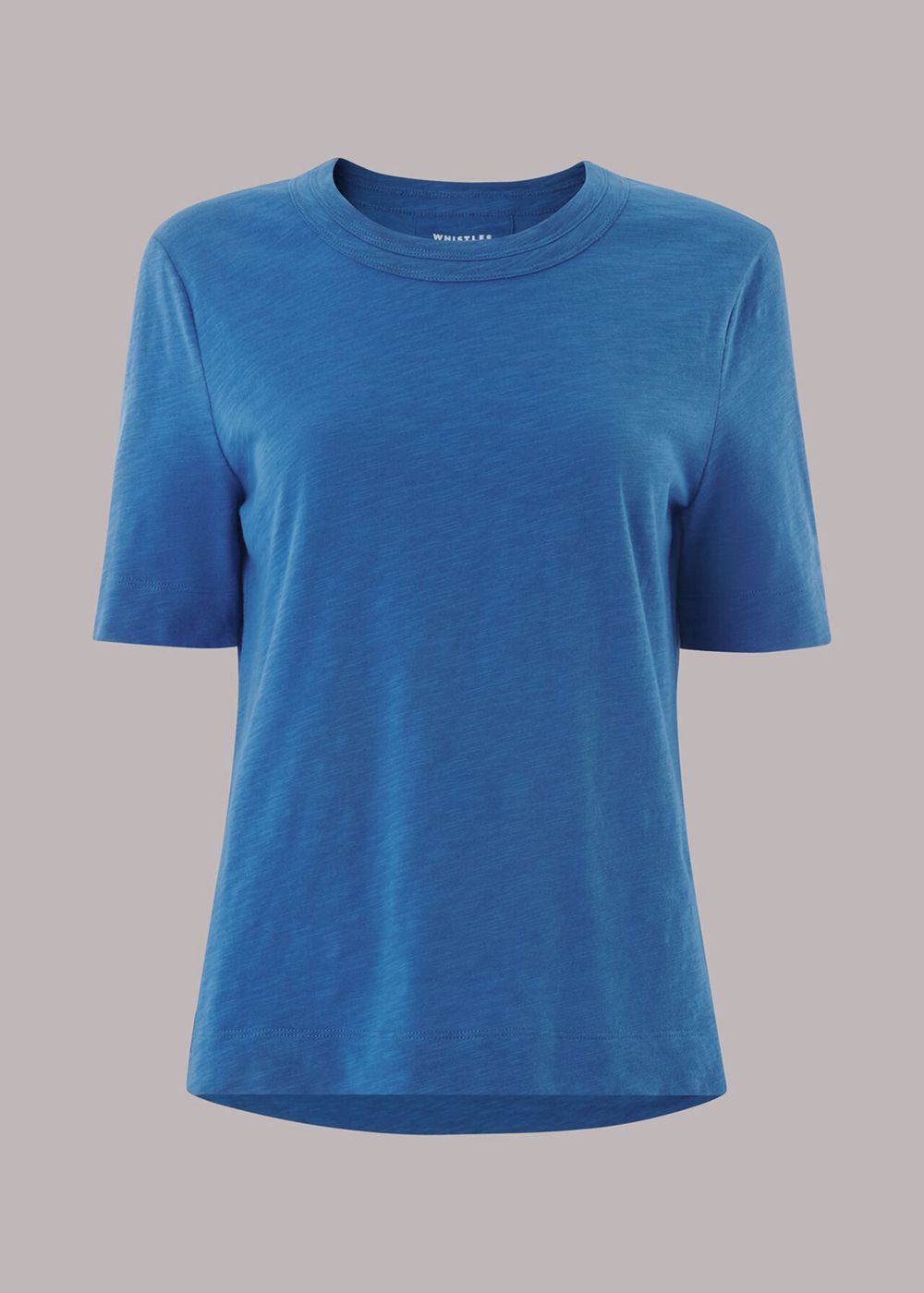 Whistles Rosa Double Trim T-Shirt Blue | US-06231EYRK