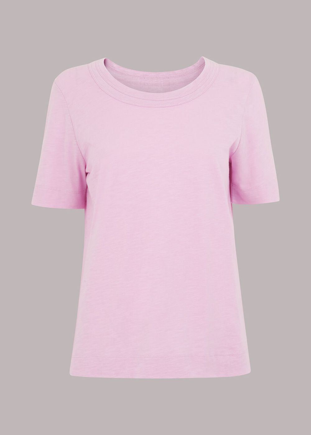 Whistles Rosa Double Trim T-Shirt Purple | US-52047BDHX