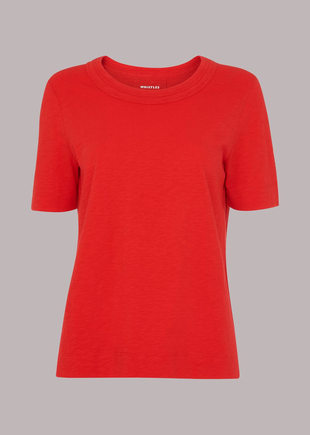 Whistles Rosa Double Trim T-Shirt Red | US-74810QVOT