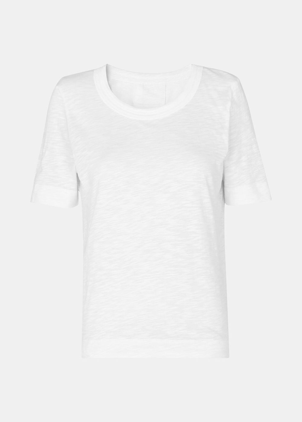 Whistles Rosa Double Trim T-Shirt White | US-81297NFWI