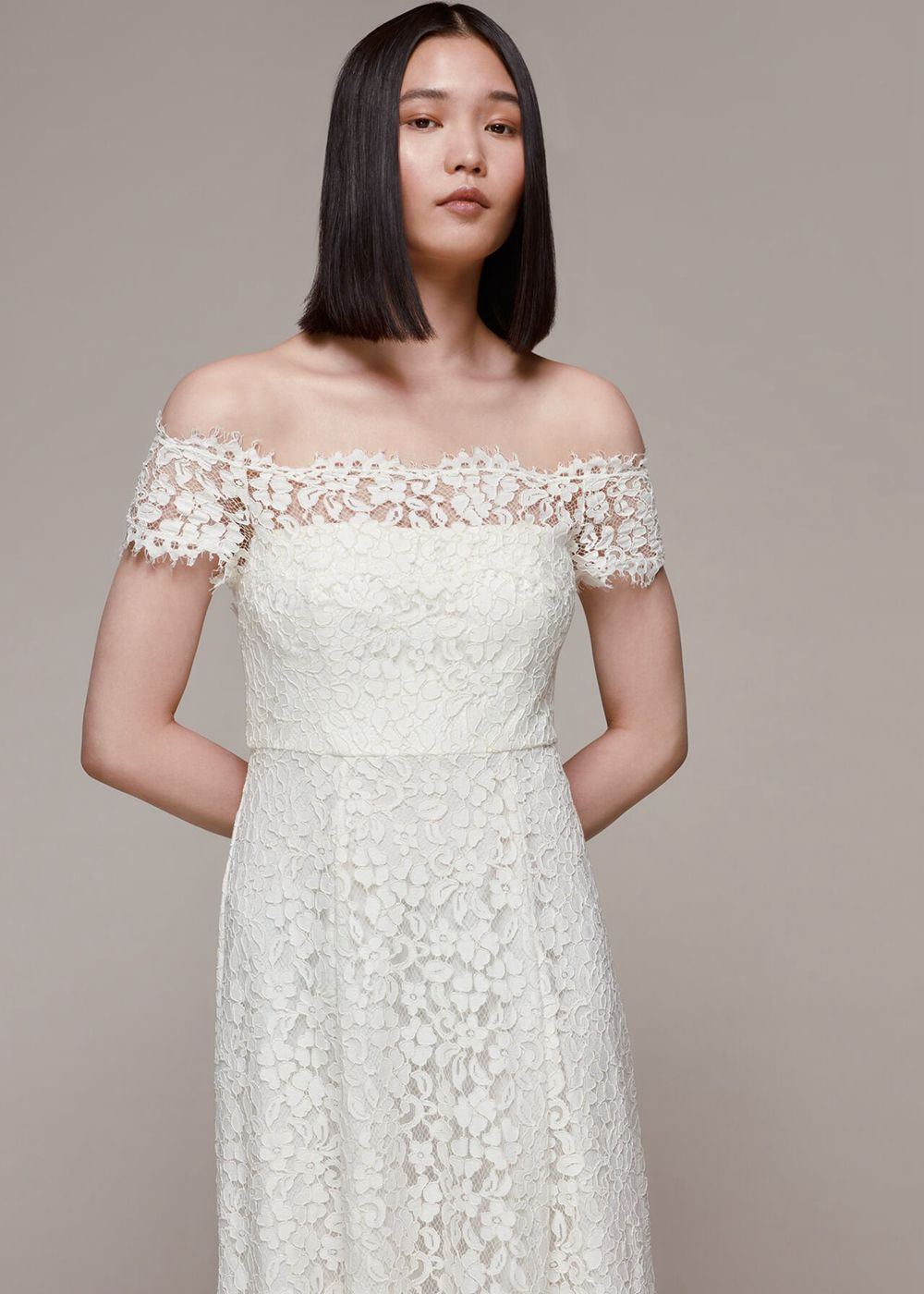 Whistles Rose Wedding Dress White | US-15906JPEK