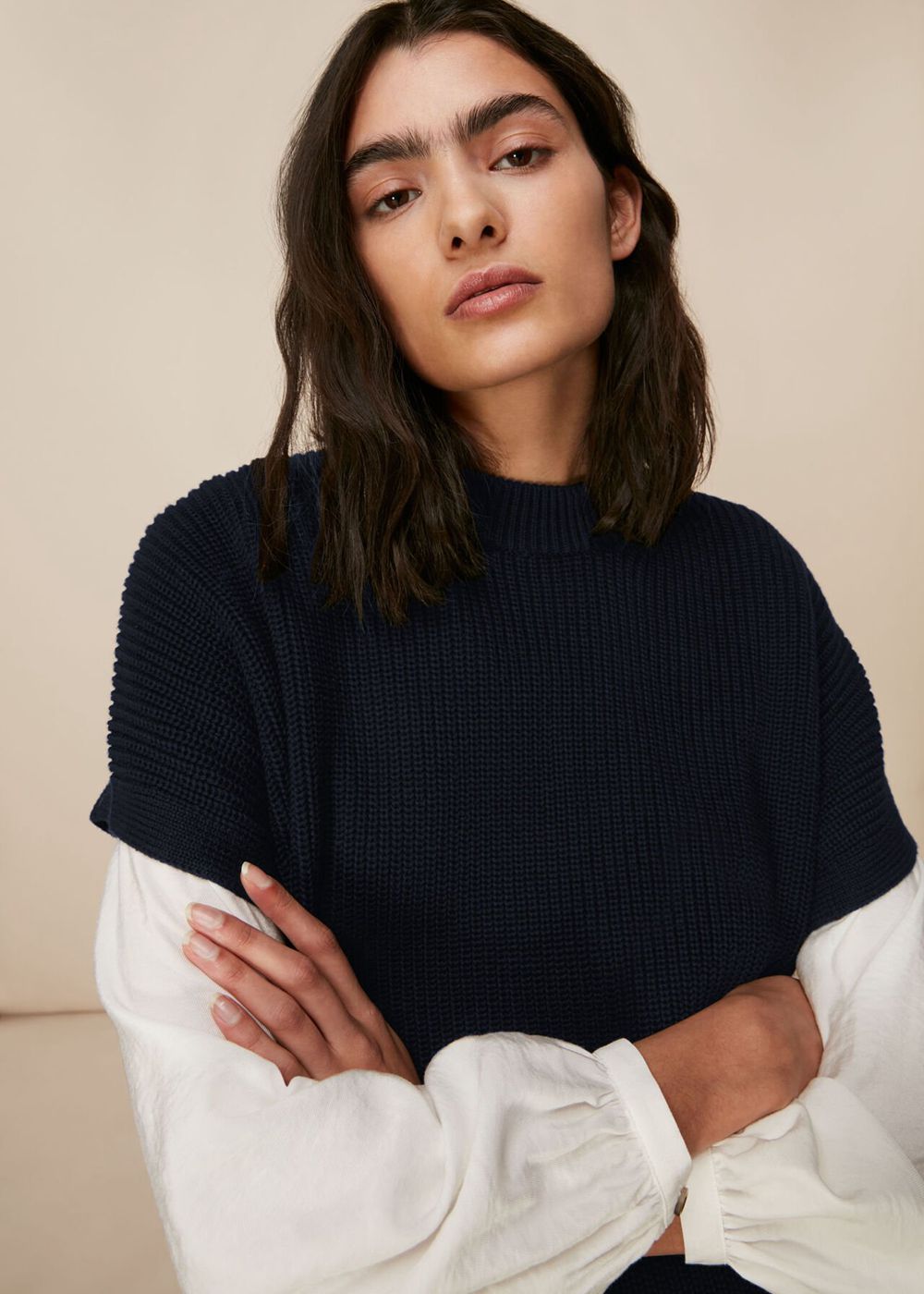 Whistles Round Neck Knitwear Navy | US-10934JGKT