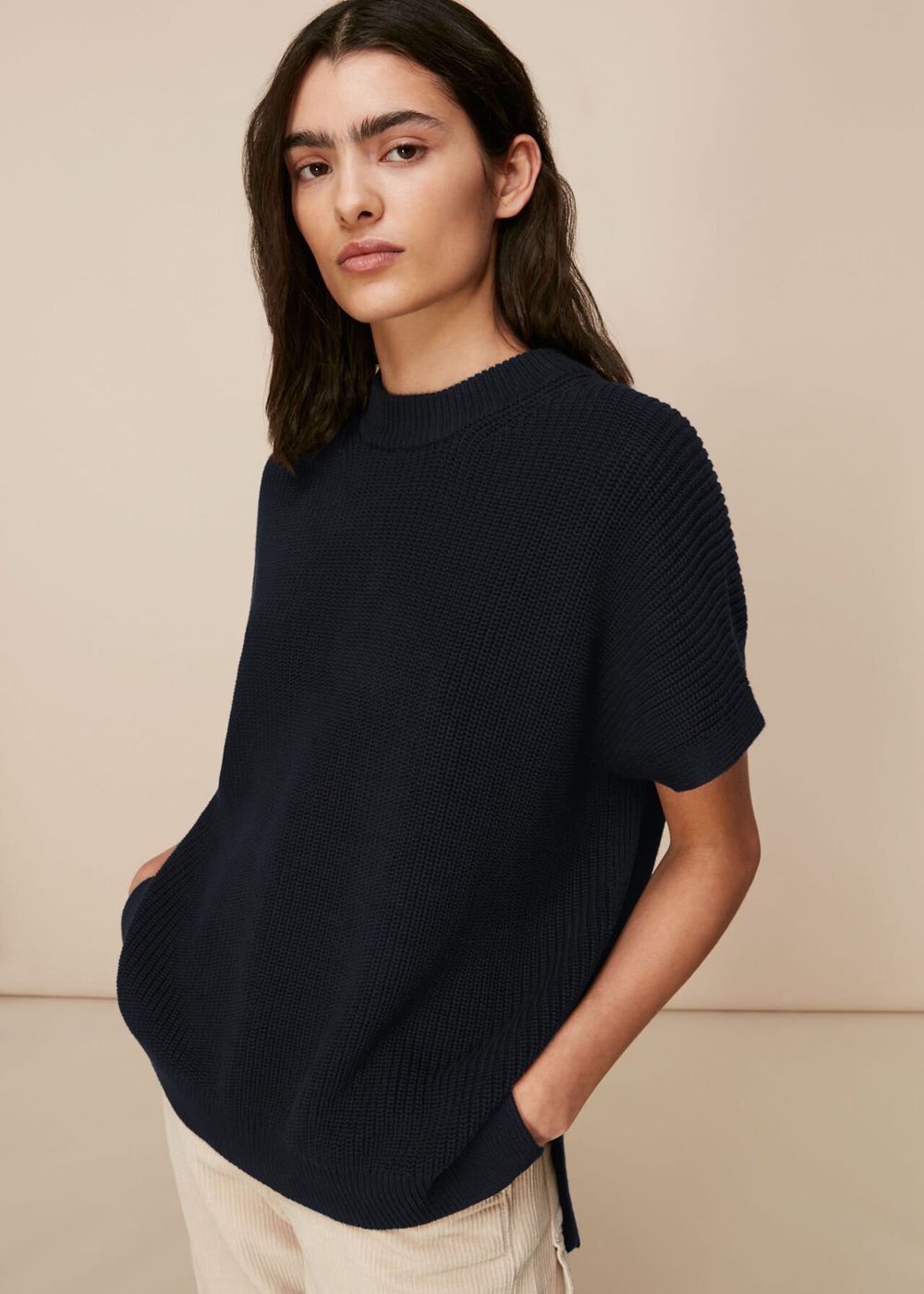 Whistles Round Neck Knitwear Navy | US-10934JGKT