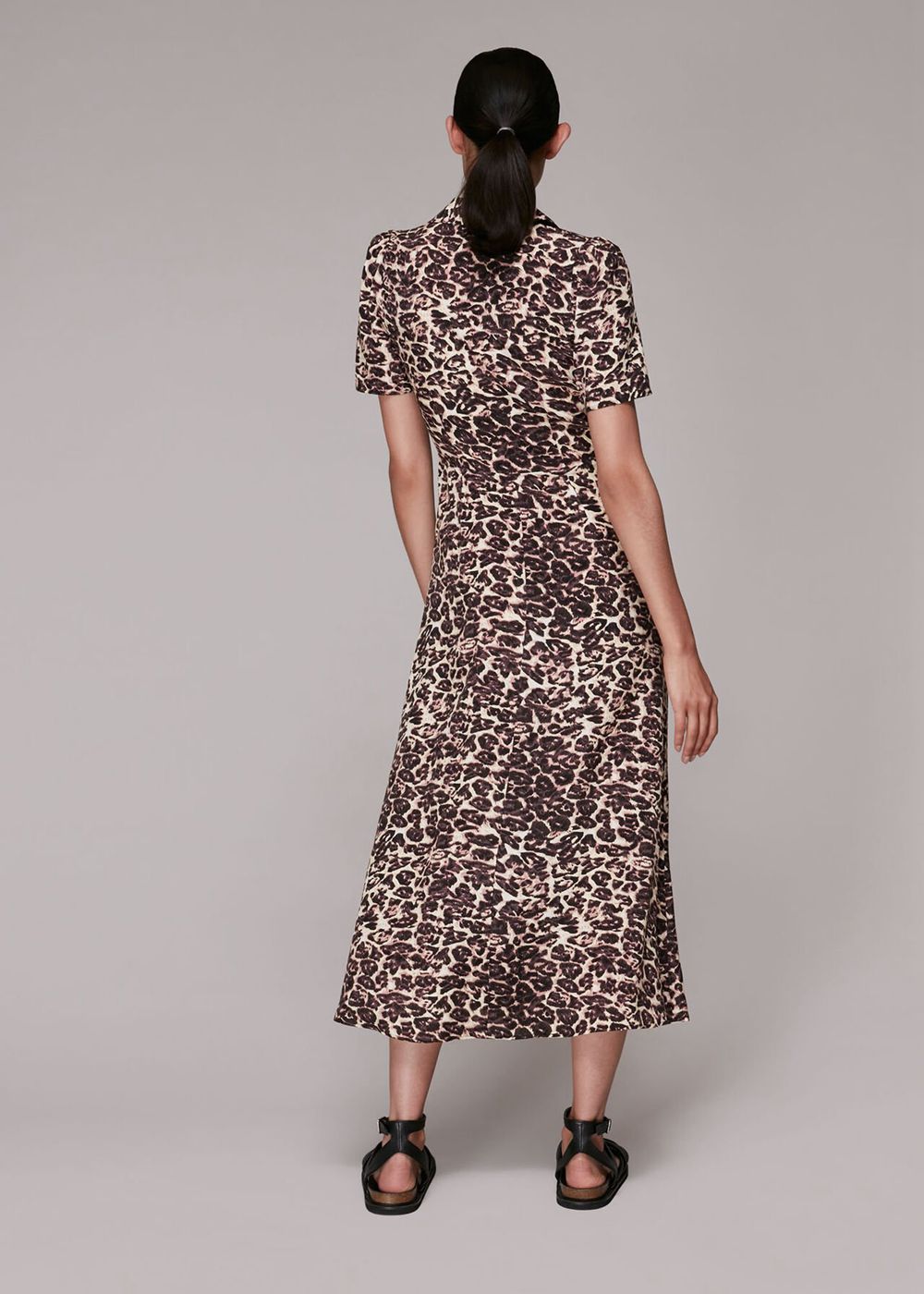 Whistles Rowan Clouded Leopard Dress Leopard | US-01672VGHZ