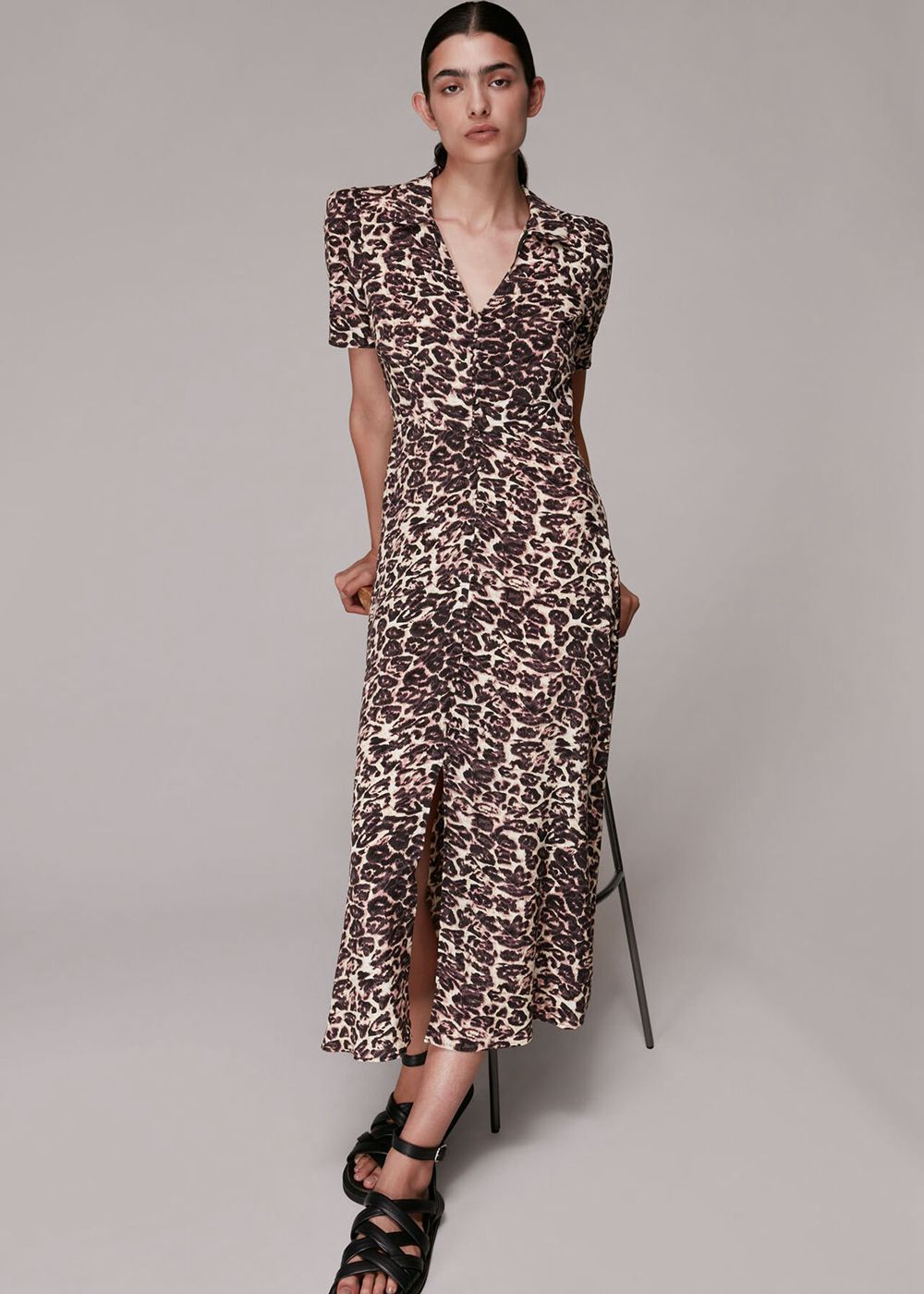 Whistles Rowan Clouded Leopard Dress Leopard | US-01672VGHZ