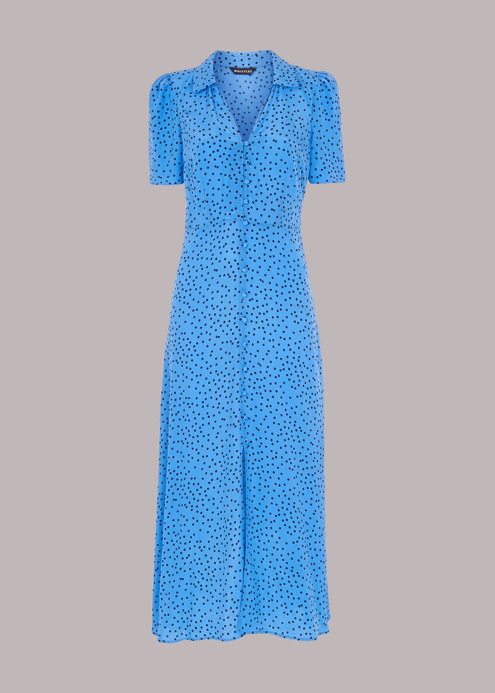 Whistles Rowan Irregular Spot Dress Blue / Multicolor | US-48019OBVE