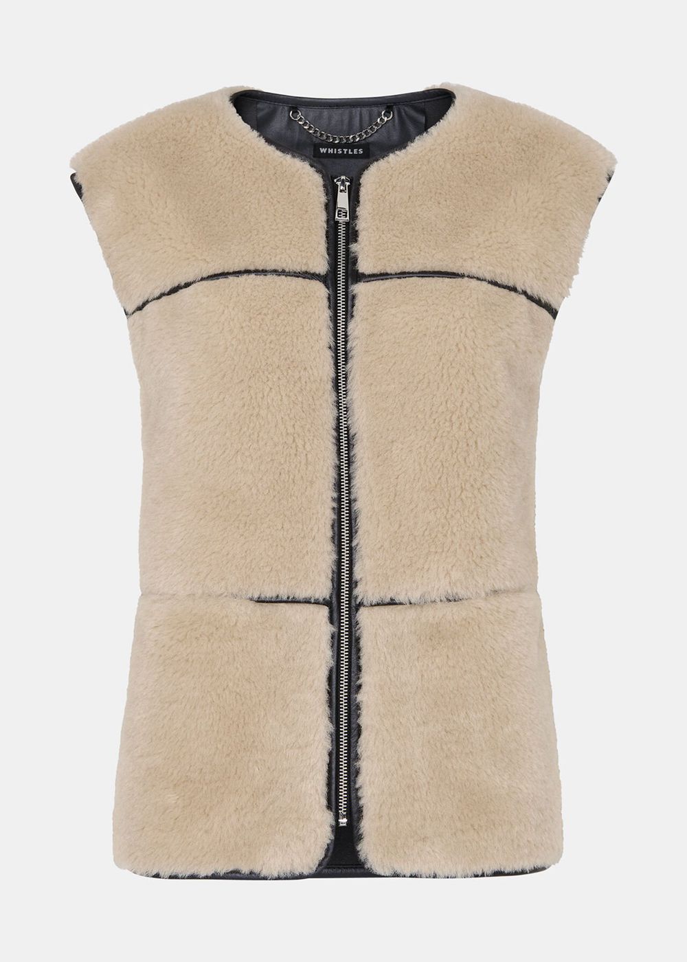 Whistles Rowena Faux Fur Vest Neutral | US-37508GYBJ