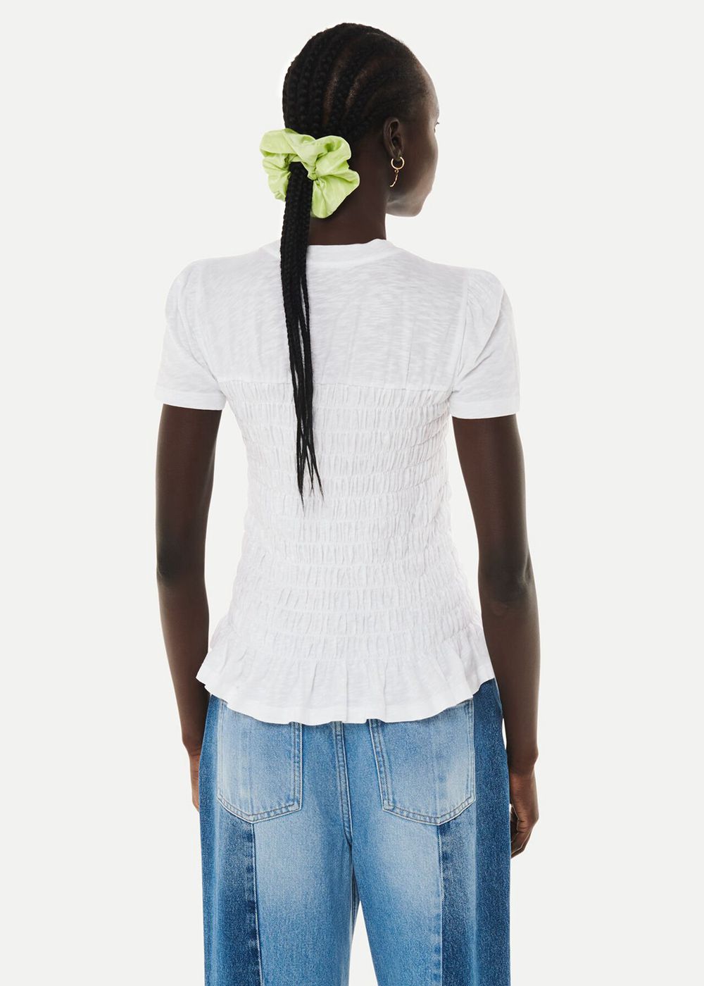 Whistles Ruched T-Shirt White | US-38592EIJB