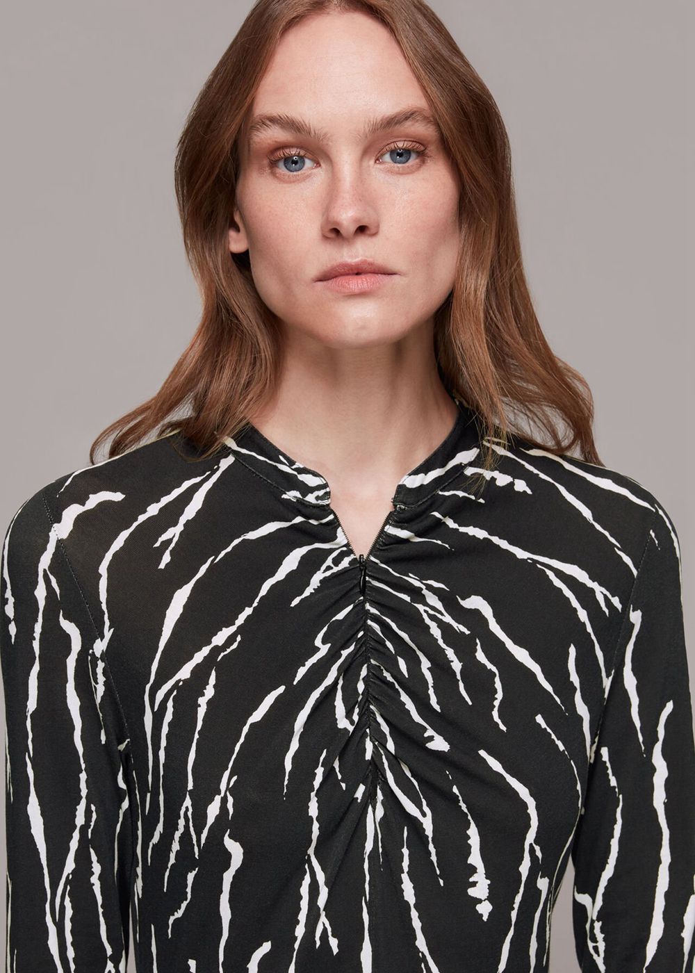 Whistles Rumi Tiger Print Jersey Dress Black / White | US-72569RNEJ