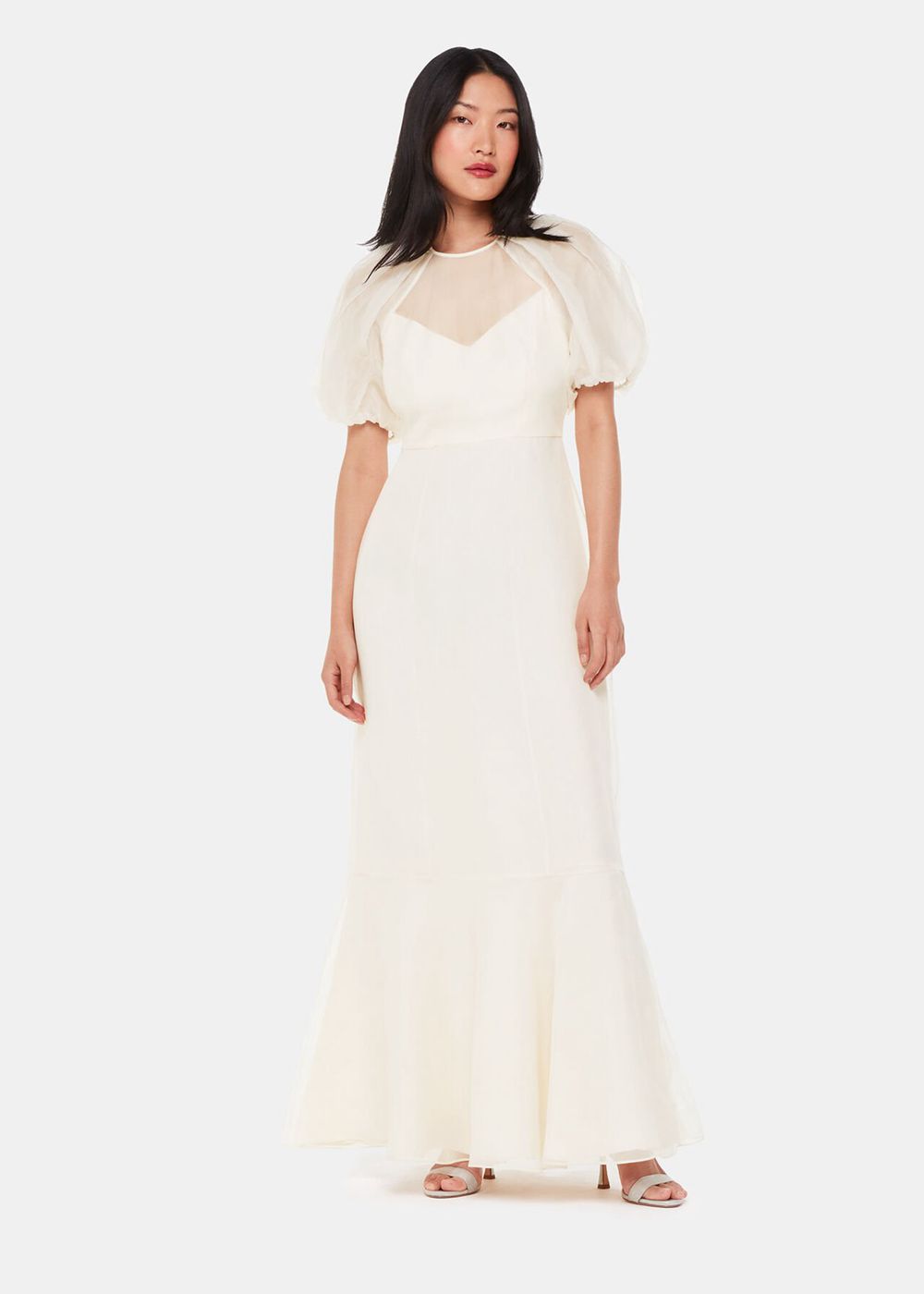 Whistles Sabrina Silk Wedding Dress White / Multicolor | US-97513AYLG