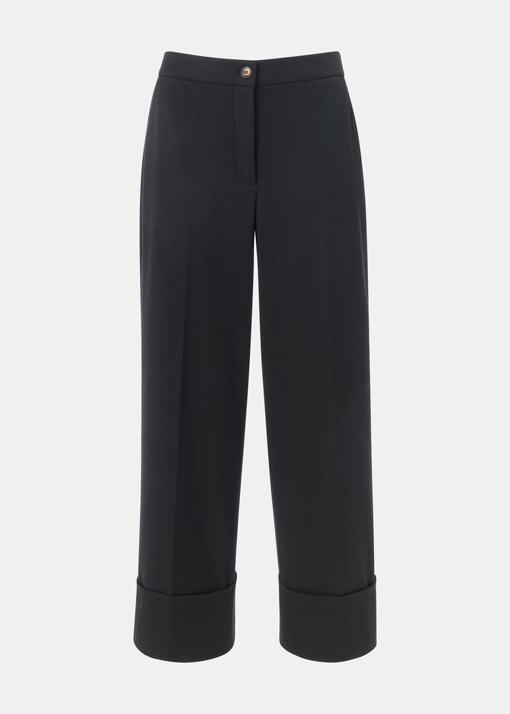 Whistles Sabrina Turn Up Pants Black | US-26349FBWI