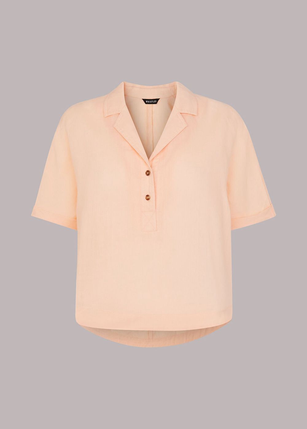 Whistles Sadie Linen Top Pink | US-72309ATYZ