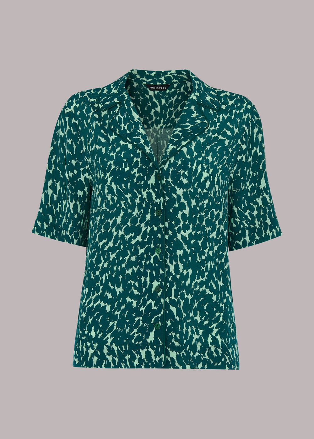 Whistles Sahara Cat Alena Pyjama Shirts Green / Multicolor | US-93468PZED