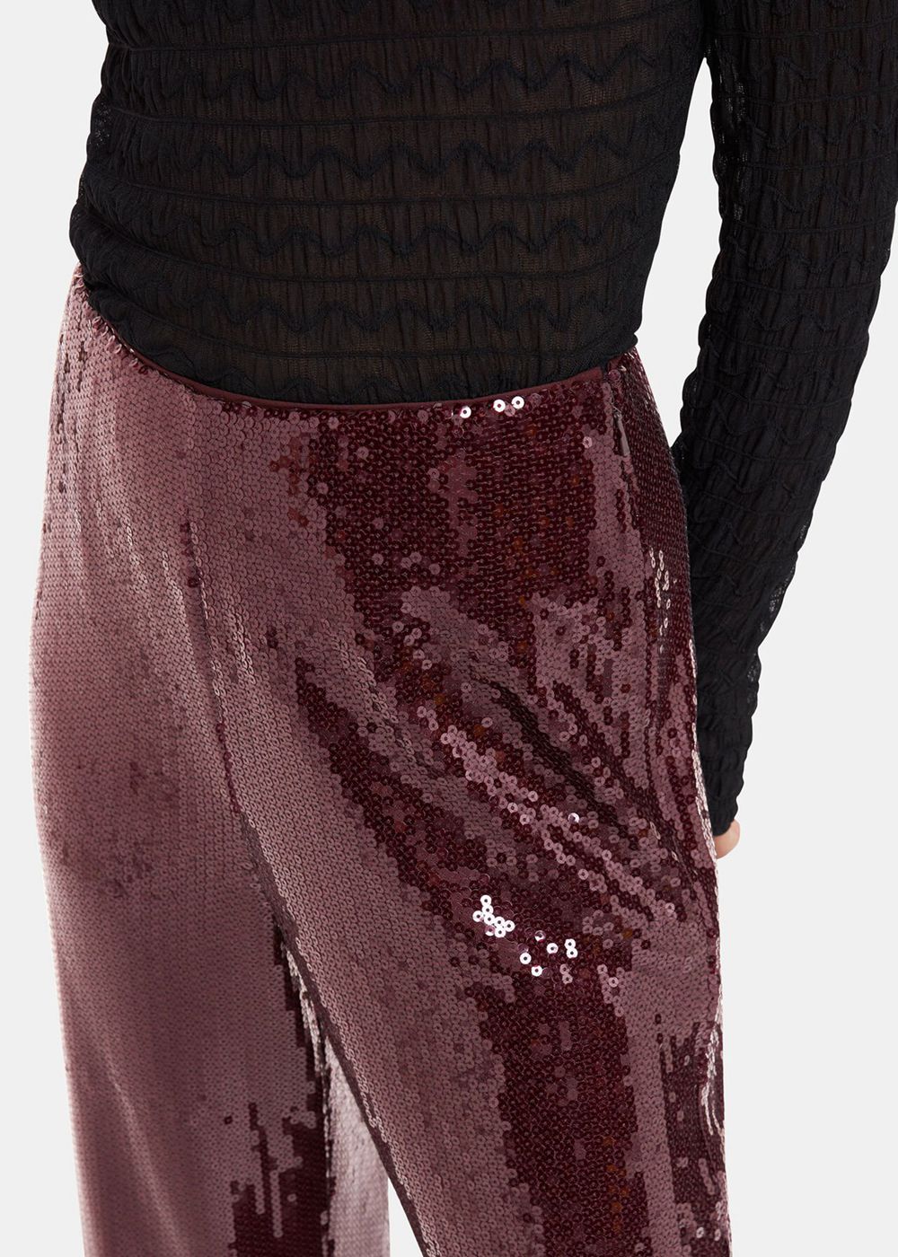 Whistles Sandra Sequin Pants Aubergine | US-17028SQXN