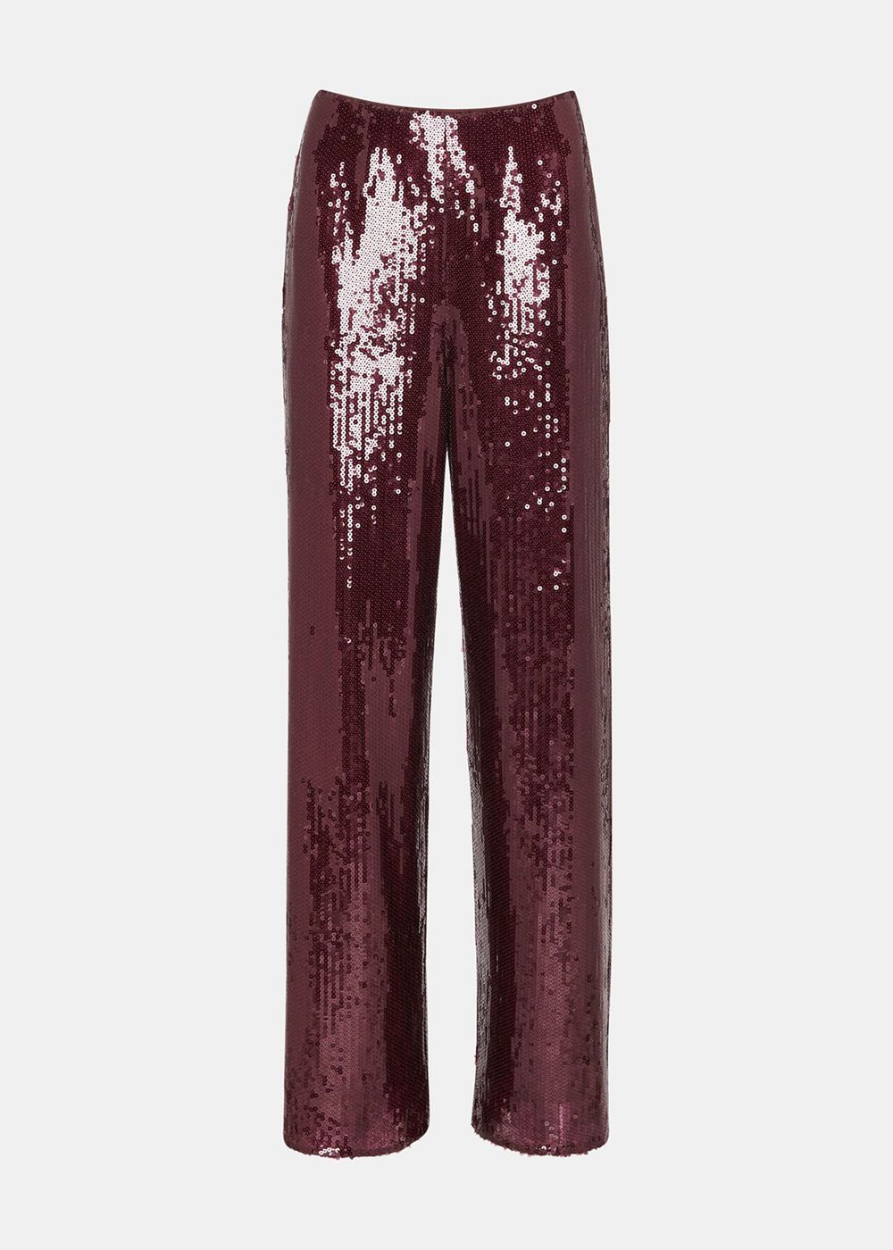 Whistles Sandra Sequin Pants Aubergine | US-17028SQXN