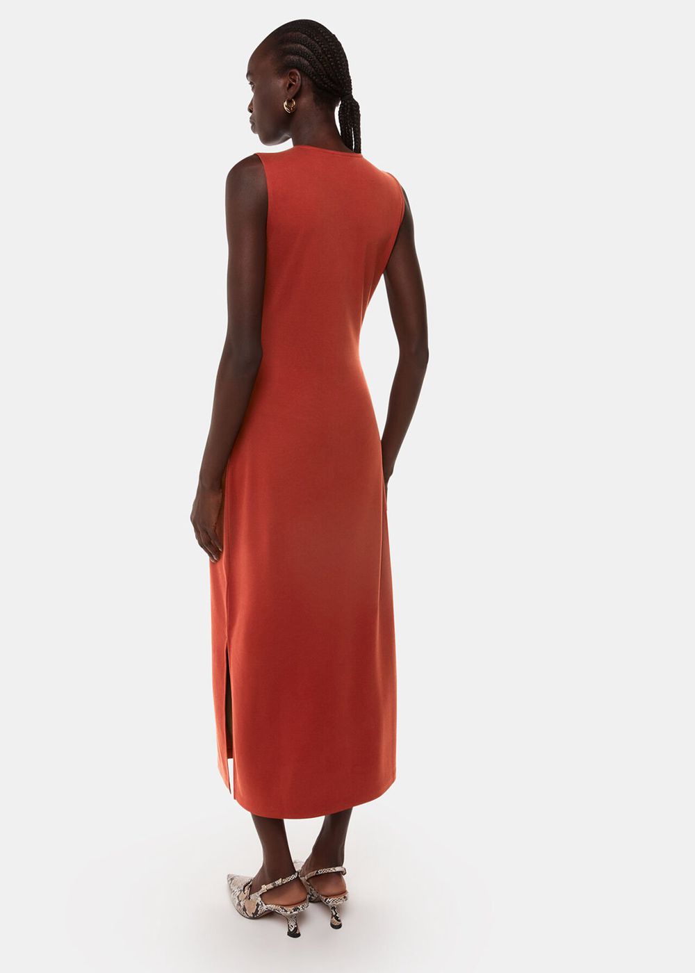 Whistles Saoirse Twist Jersey Dress Red | US-16879KODQ