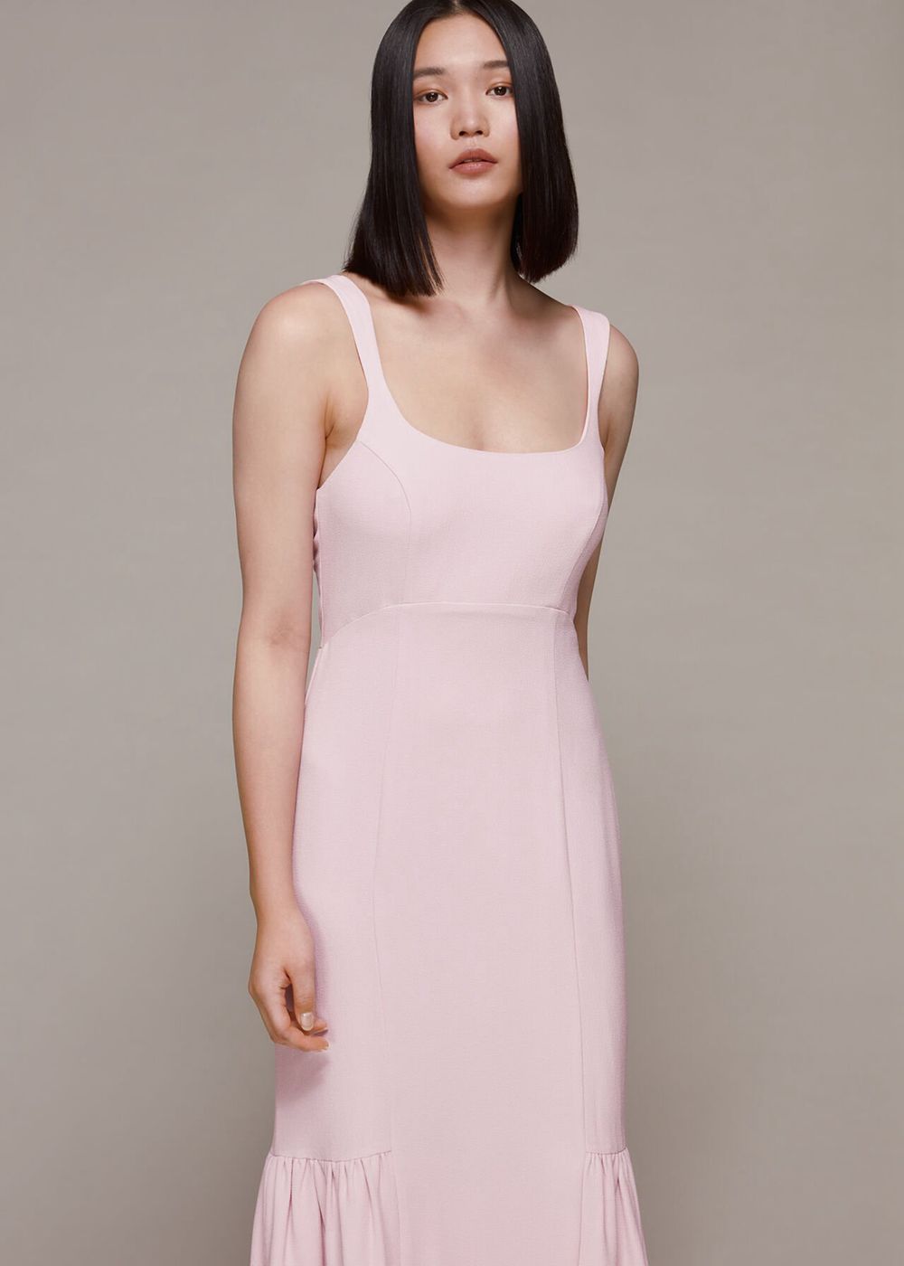 Whistles Sarah Tie Detail Dress Pink | US-62704TUYJ