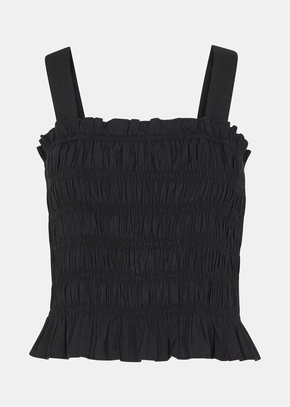 Whistles Saskia Crinkle Strappy Top Black | US-16894MDUX