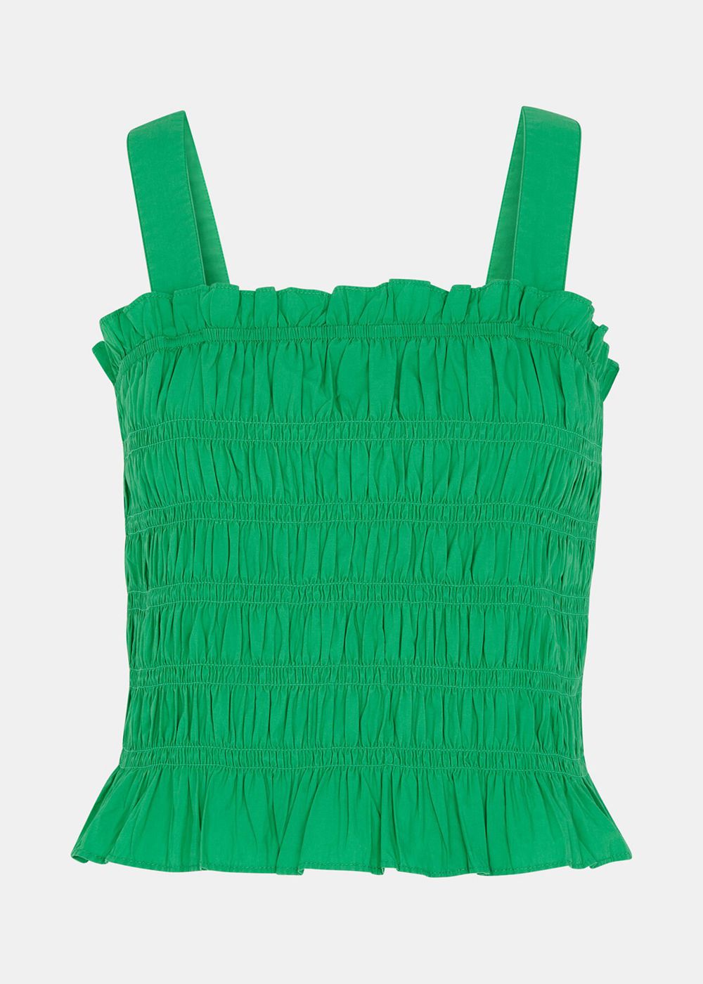 Whistles Saskia Crinkle Strappy Top Green | US-93524IFUZ