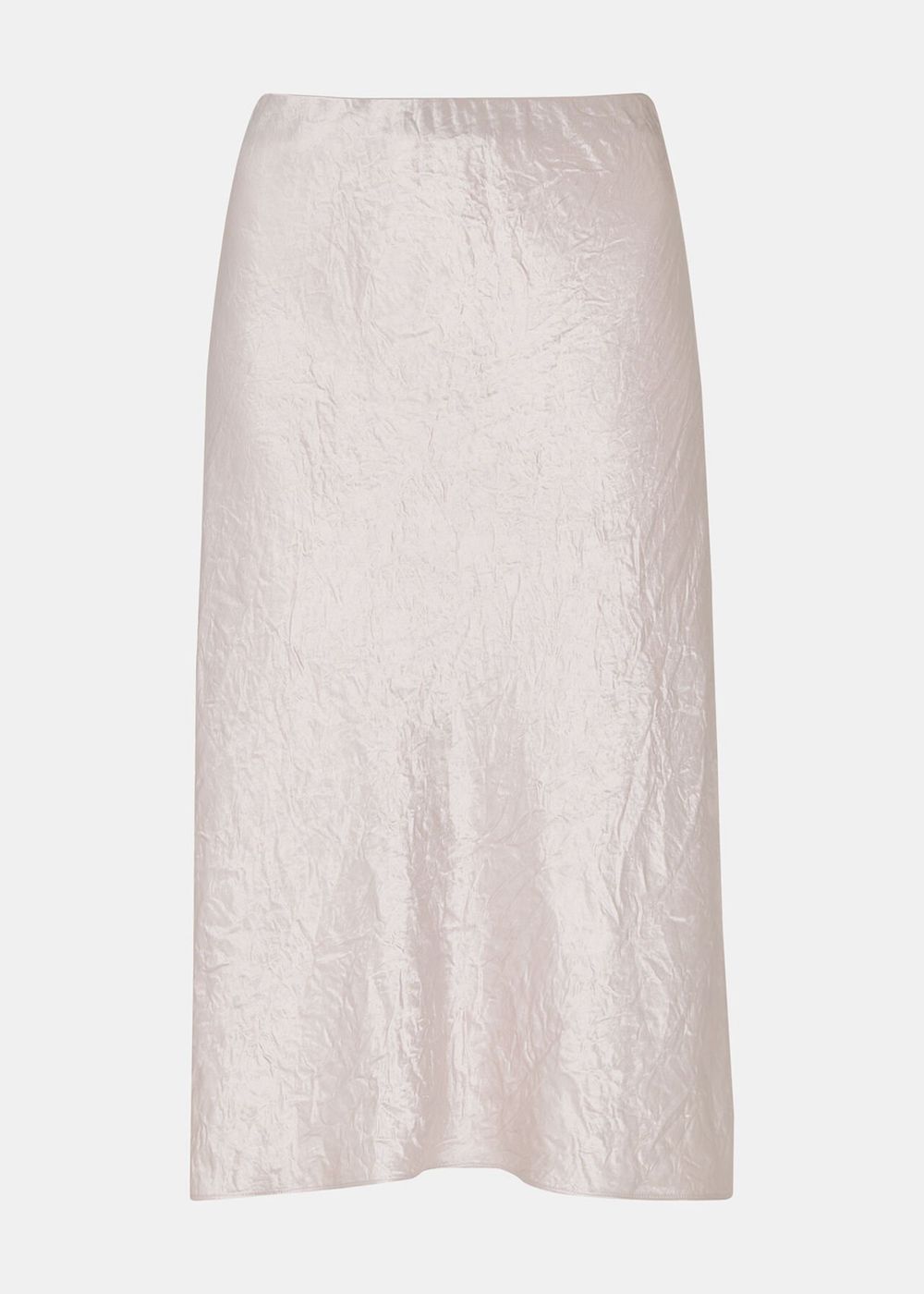 Whistles Satin Knee Length Skirts Neutral | US-24318NOXH